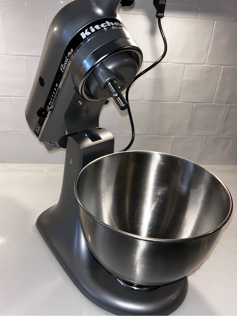 KitchenAid 4.5-Quart 10-Speed Silver Stand Mixer - Picture 7 of 9